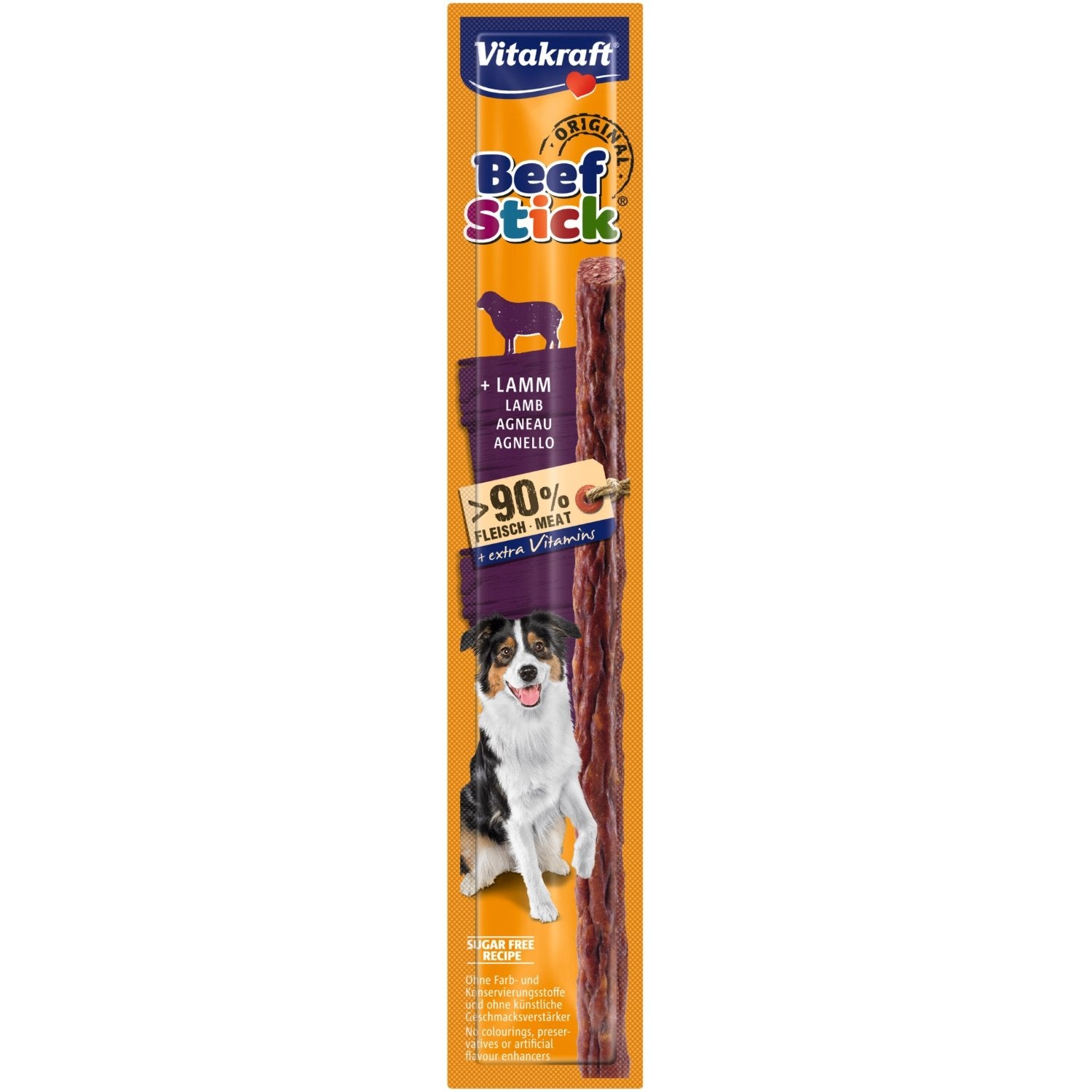 Friandises pour Chien Adulte Agneau Beef Stick VITAKRAFT le paquet de 12g