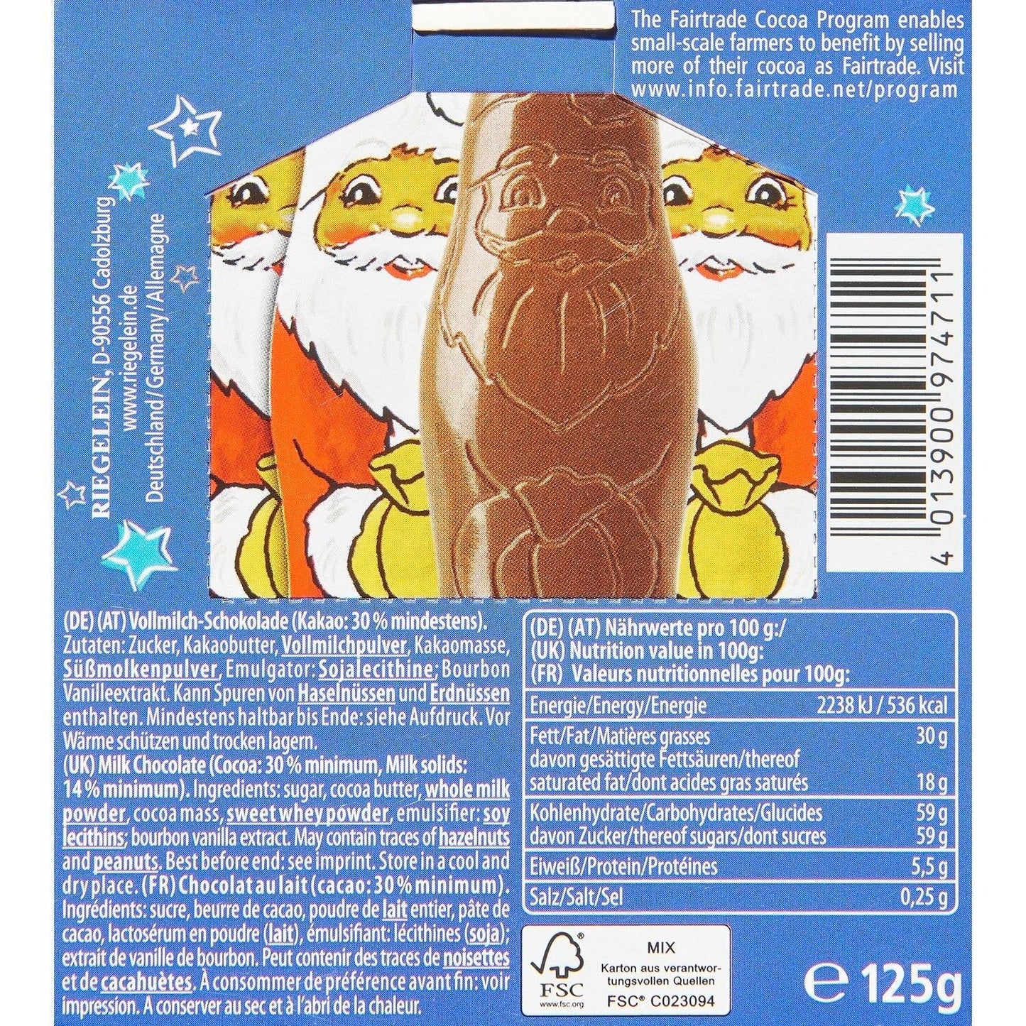 Chocolat au Lait Père Noel RIEGELEIN CONFISERIE