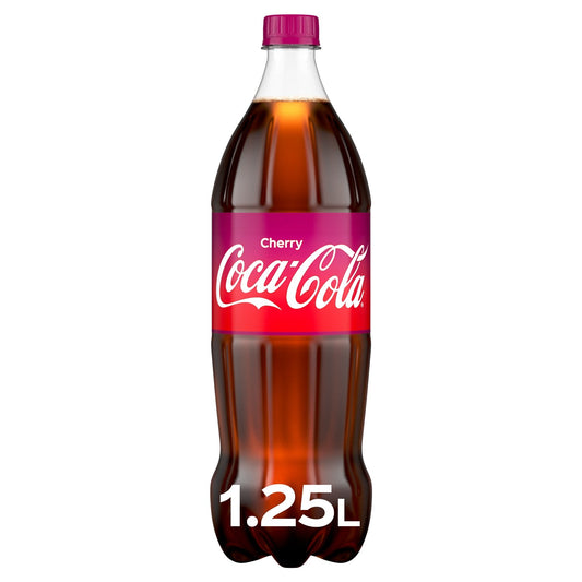 Soda au Cola Goût Cherry COCA-COLA la bouteille d'1,25L