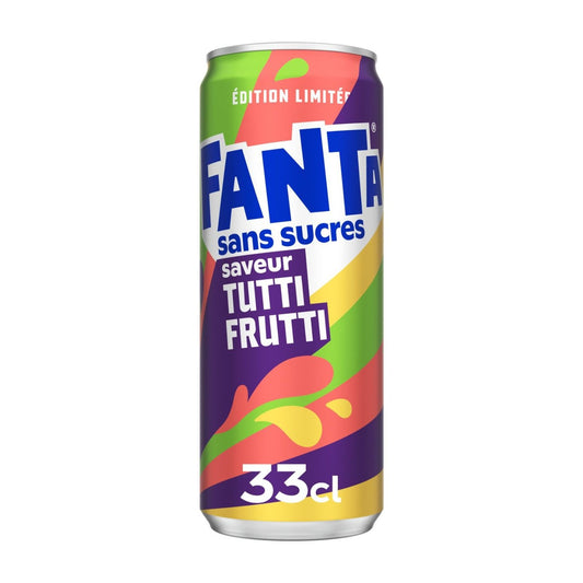 Soda Sans Sucre Tutti Frutti FANTA la canette de 33cl