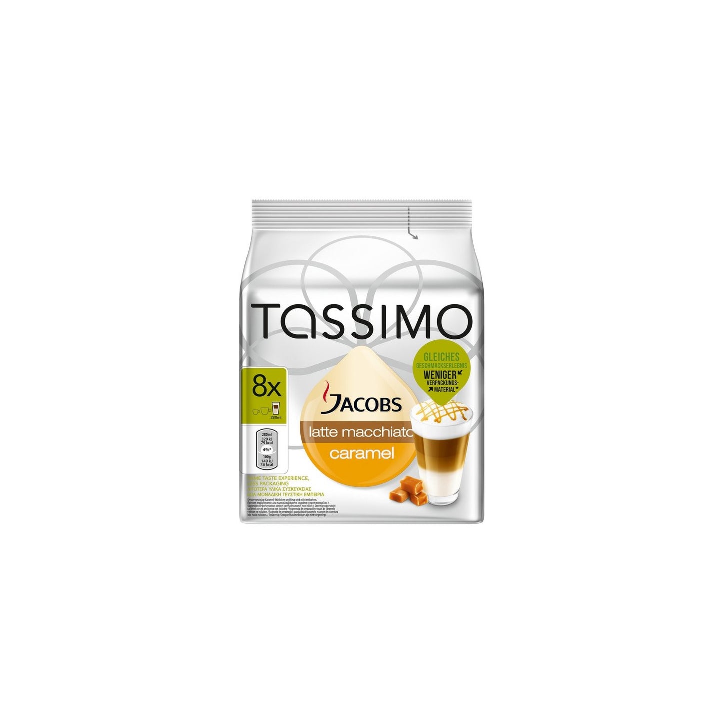 Café Dosettes Jacobs Latte Macchiato Caramel TASSIMO