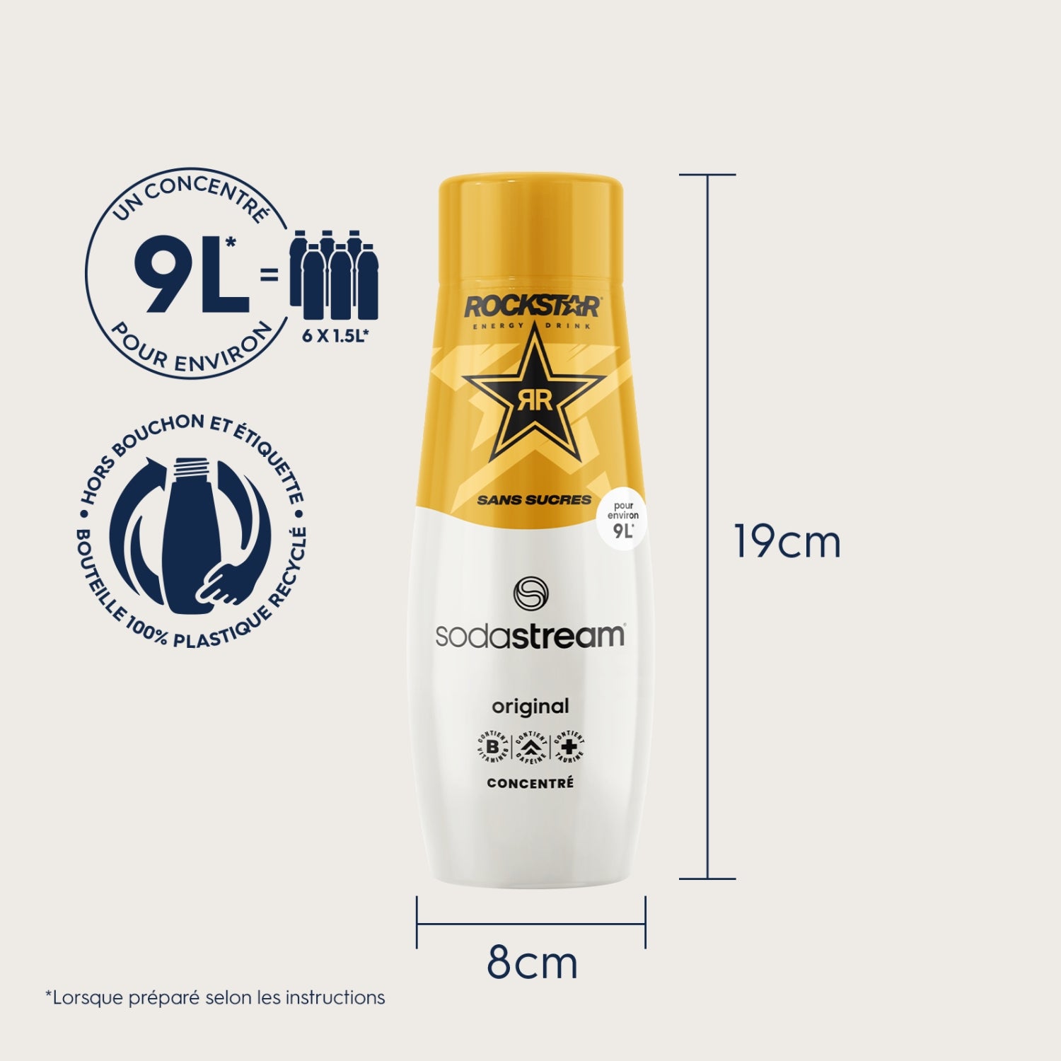 Concentré Rockstar Original Sans Sucre 440ml SODASTREAM 