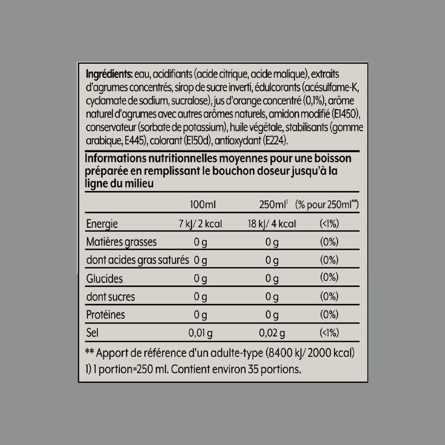 Concentré Agrumes Sans Sucres 440ml SODASTREAM