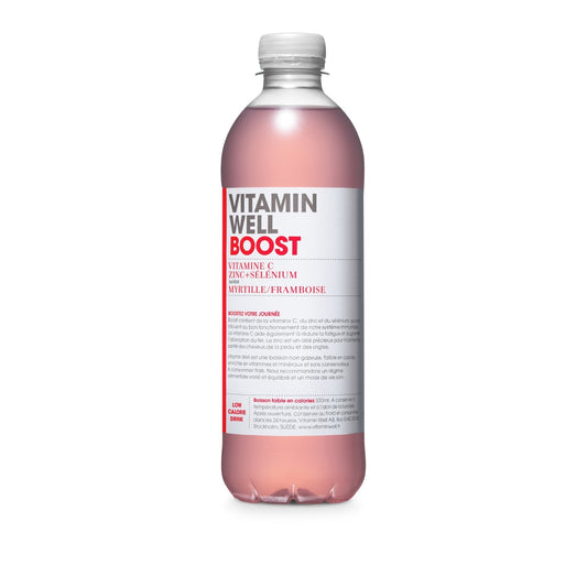 Boisson Vitaminée Boost Myrtille et Framboise VITAMIN WELL la bouteille de 50cL