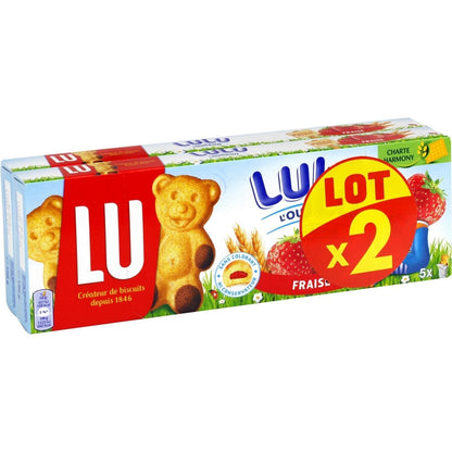 Gâteaux fourrés à la fraise L'Ourson Lulu LU 