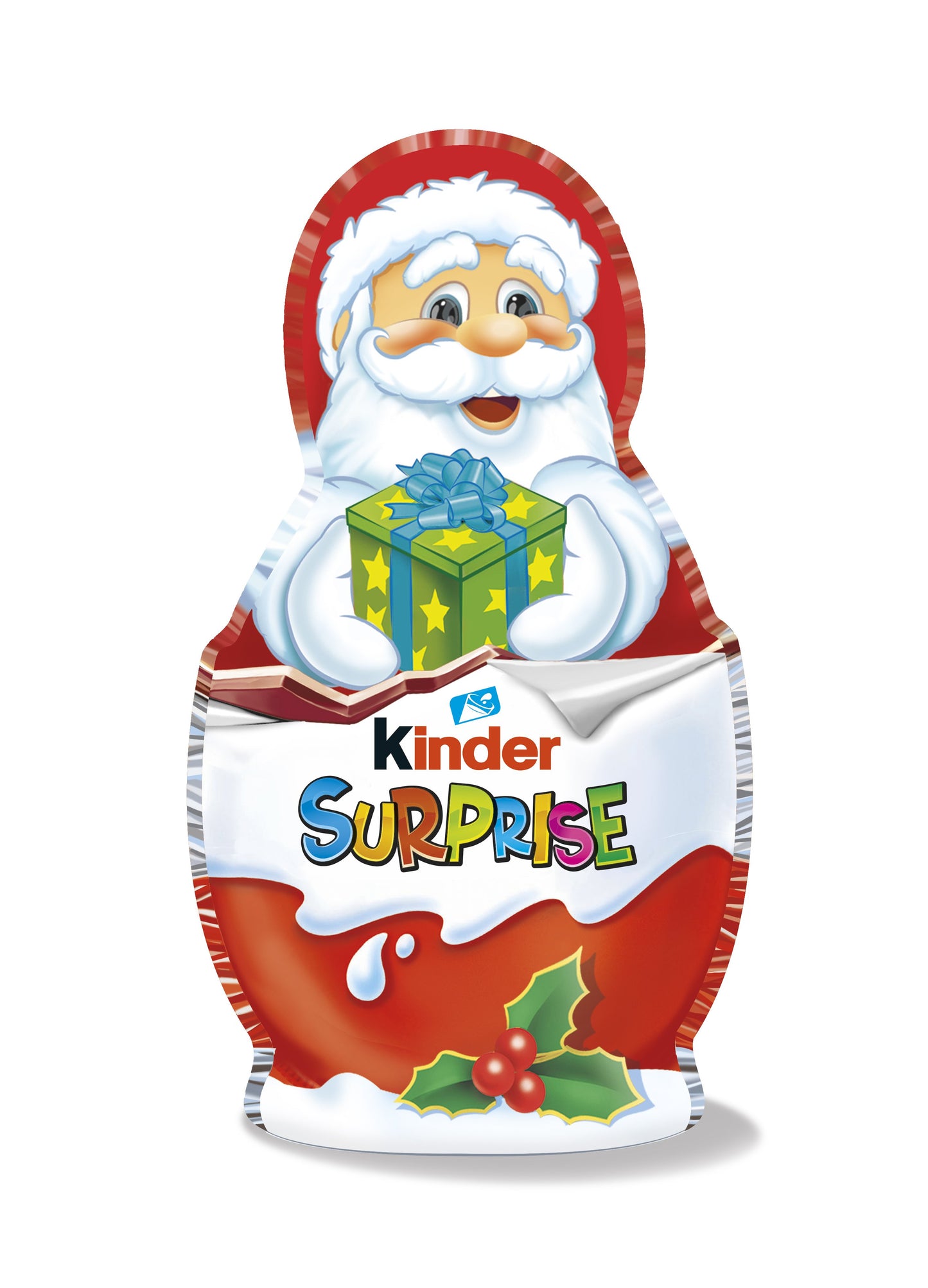 Moulage Figurine Chocolat Lait avec Surprise KINDER SURPRISE - Gamme de Noël 2025 l'oeuf de 36g