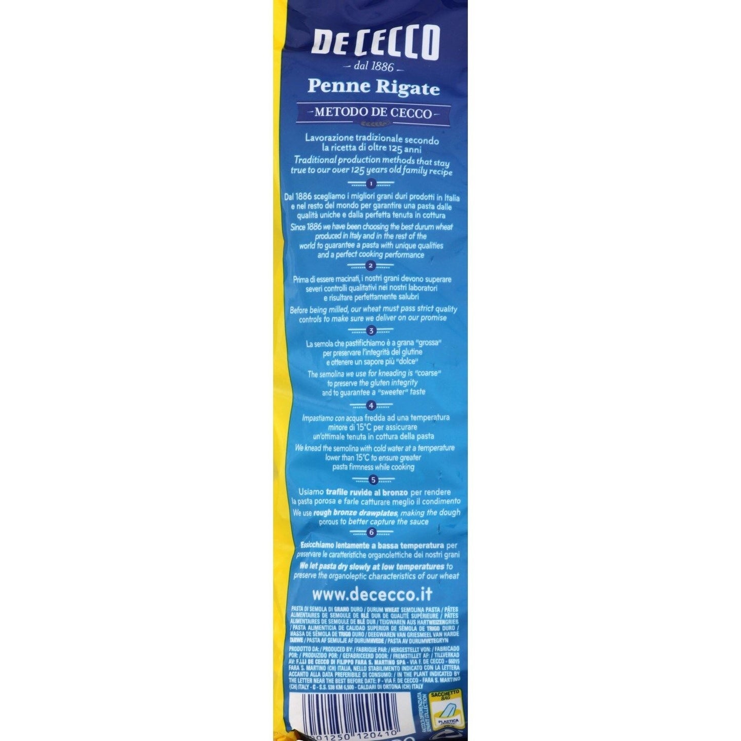 Pâtes Penne Rigate N°41 DE CECCO