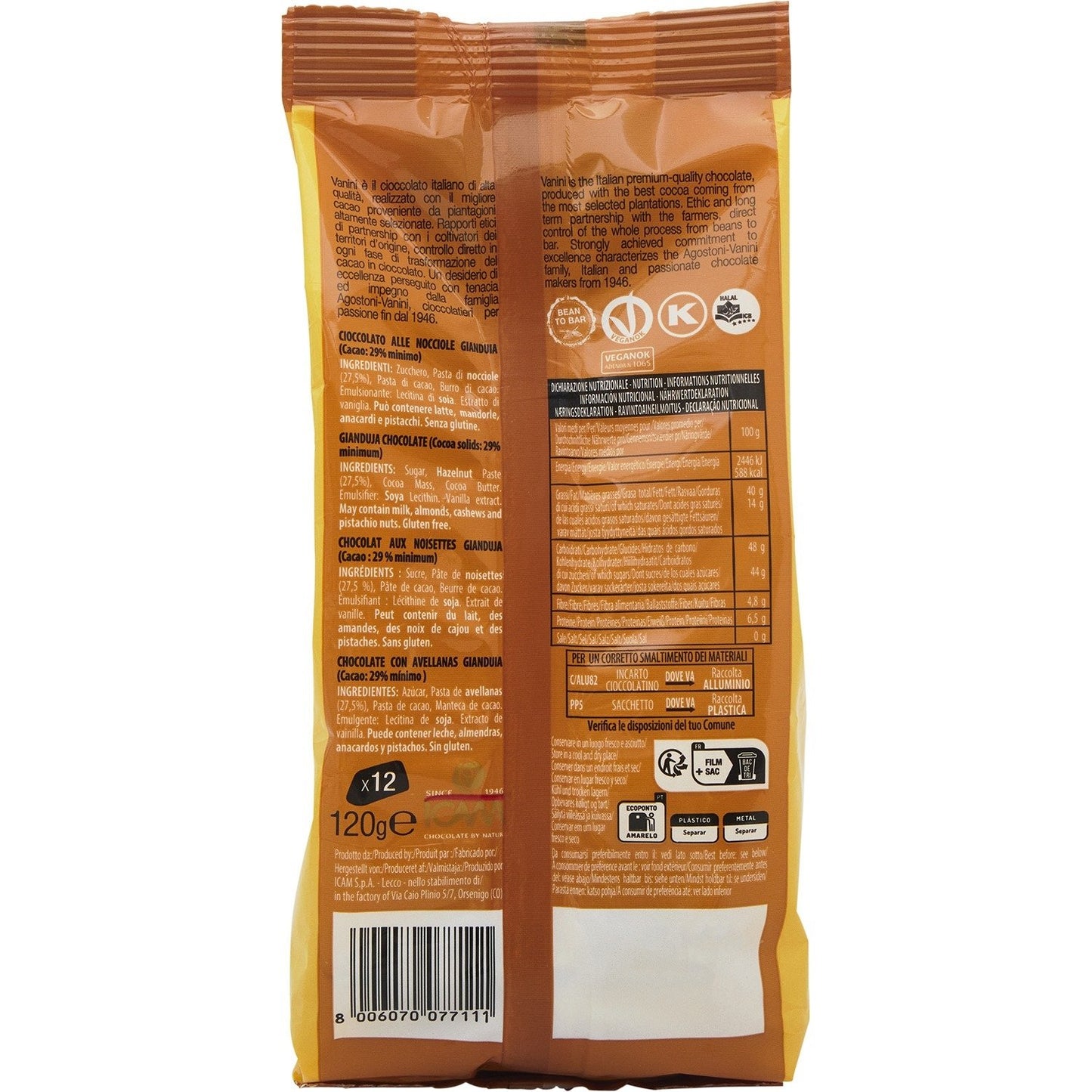 Chocolat Classic Gianduja Pralines VANINI