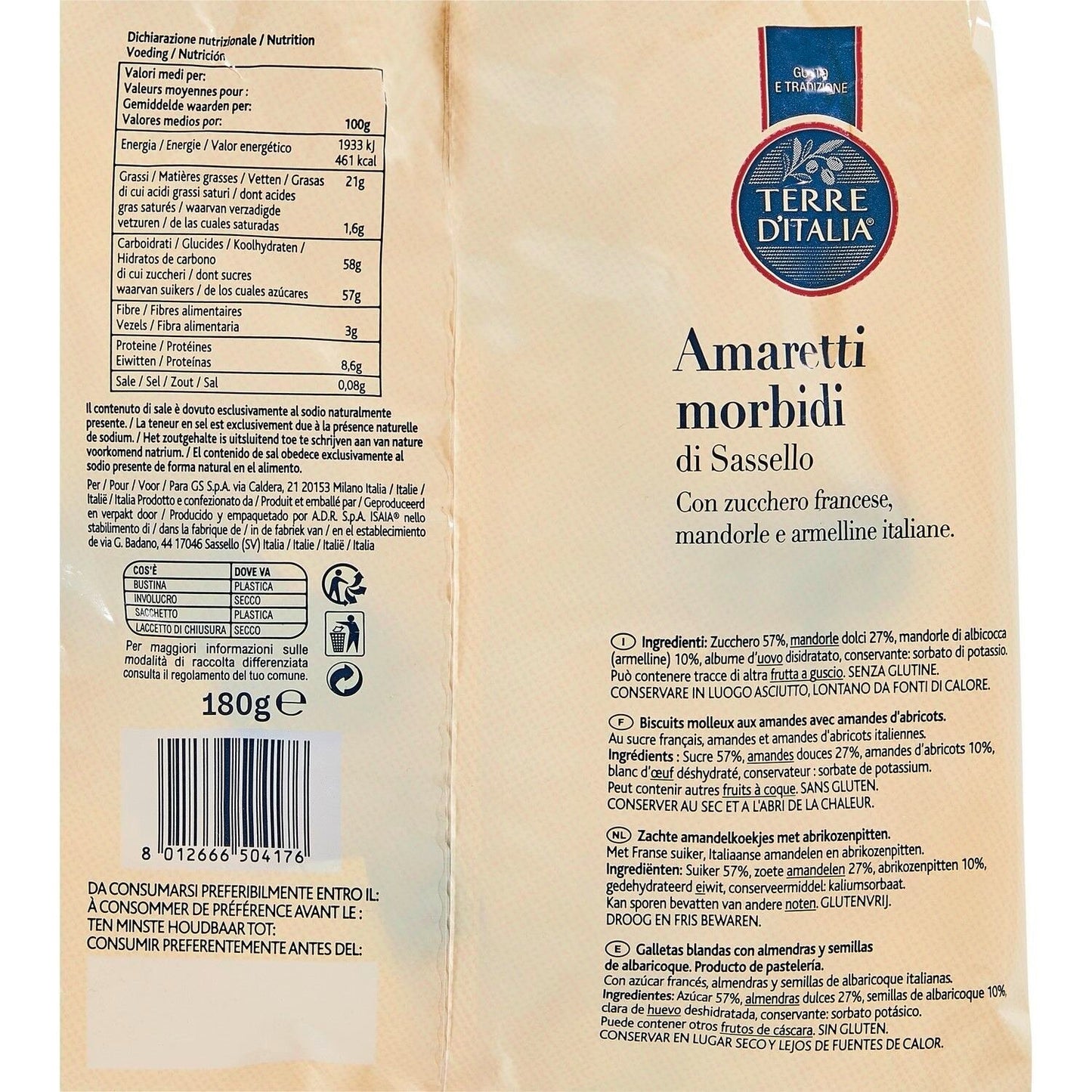 Amaretti Morbidi Di Sassello Biscuits TERRE D’ITALIA
