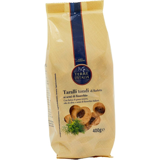 Biscuits Apéritif Taralli Tondi TERRE D'ITALIA le paquet de 400g