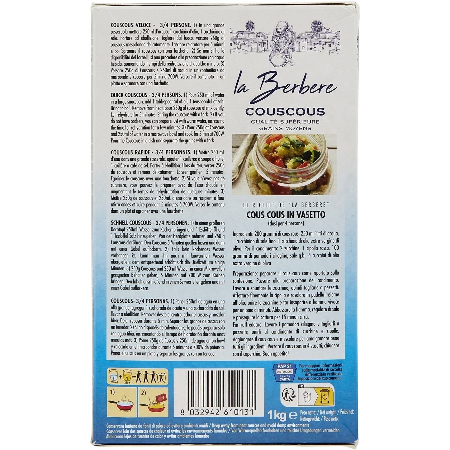 Couscous Grains Moyens LA BERBERE