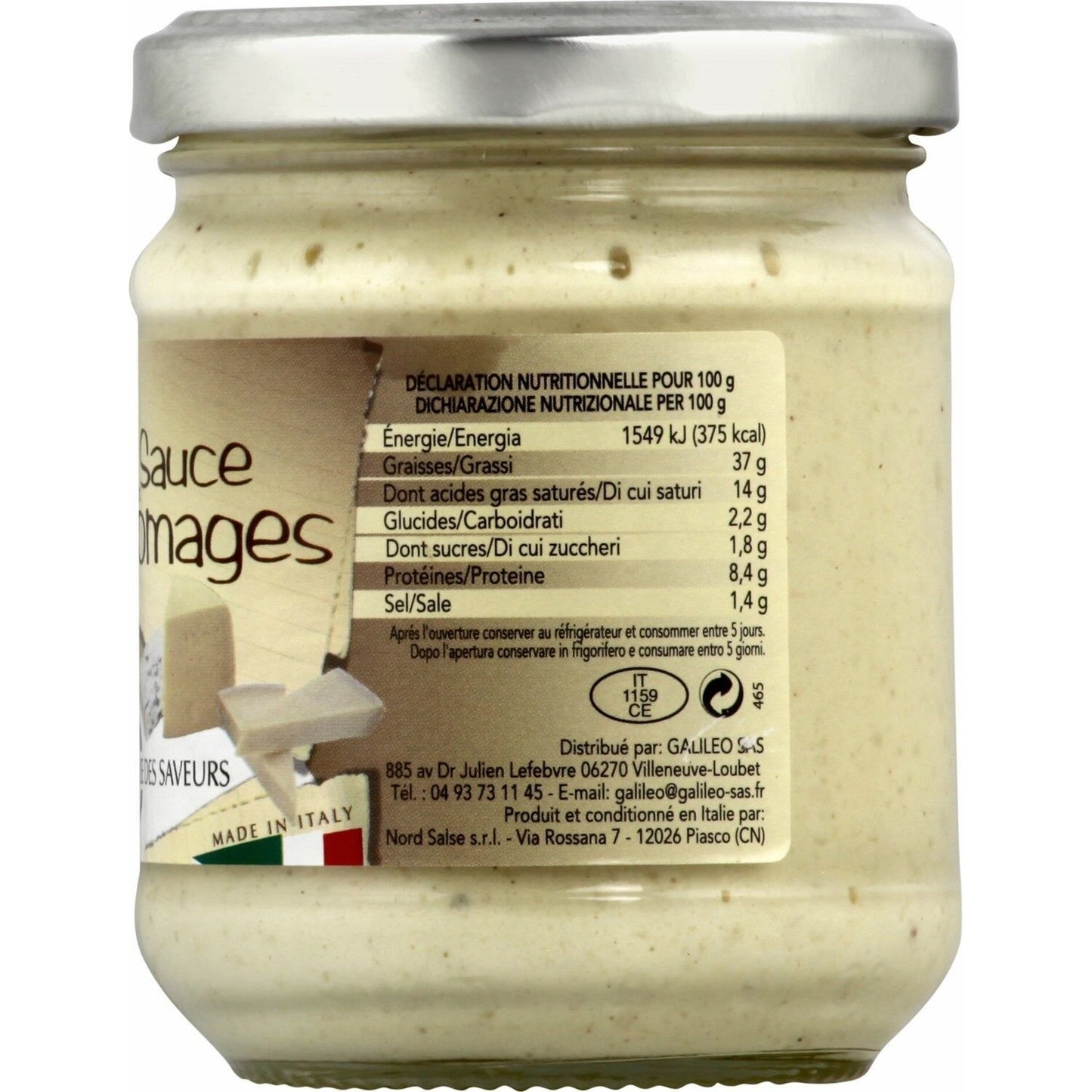 Sauce aux Fromages L'ITALIE DES SAVEURS