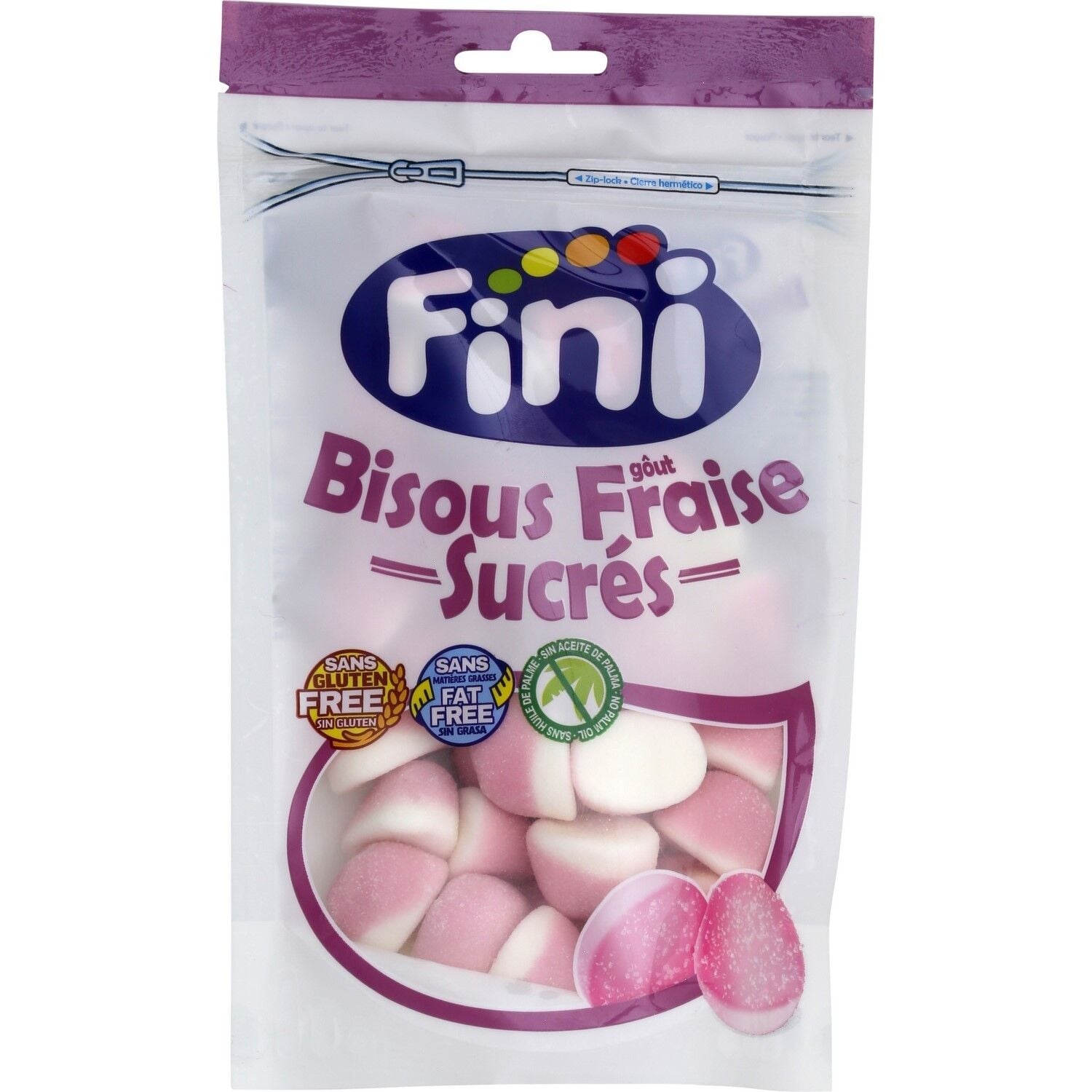 Bonbons Bisous Fraise Sucrés Halal FINI 