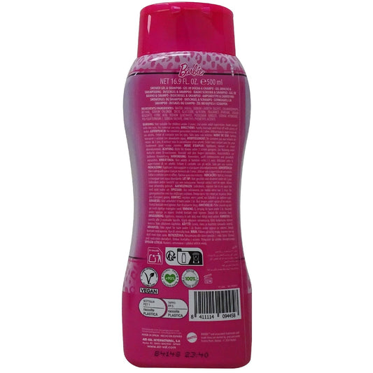 2 in 1 Children's Shower Gel for Body and Hair, Barbie License