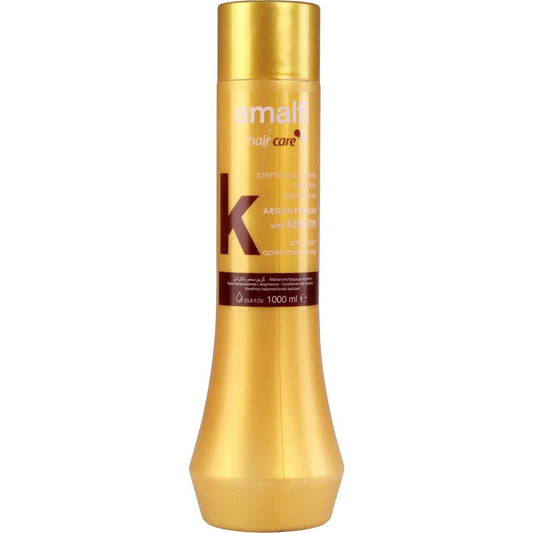 Après-Shampoing Réparateur Cheveux Très Secs Ou Abîmés Argan et Kératine AMALFI le flacon de 1000mL