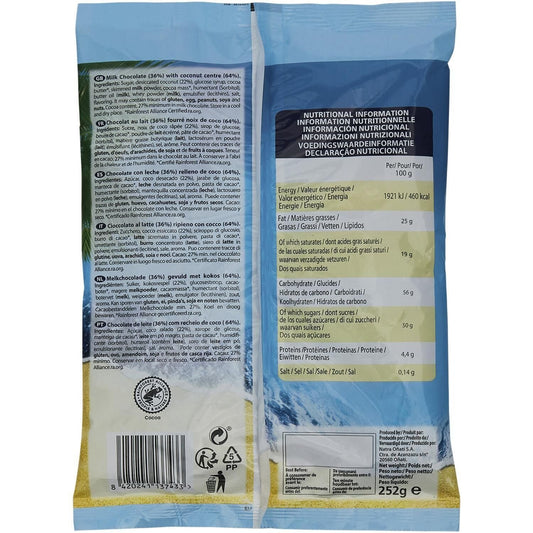 Barres Chocolatées Lait et Noix de Coco COCONUT