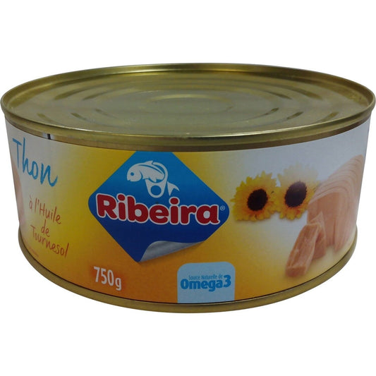 Thon à l'Huile de Tournesol RIBEIRA la boite de 750 g