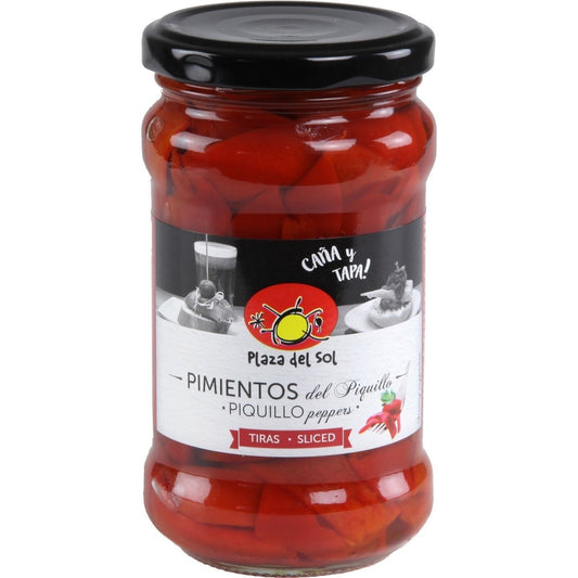 Poivrons Piquillon en Lanières PLAZA DEL SOL le bocal de 220g net égoutté