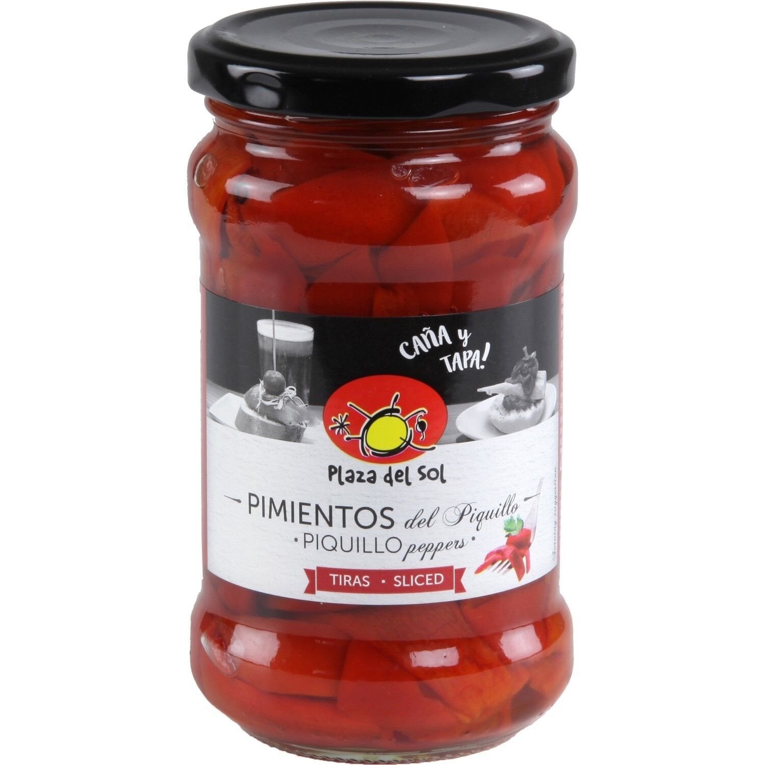 Poivrons Piquillon en Lanières PLAZA DEL SOL le bocal de 220g net égoutté