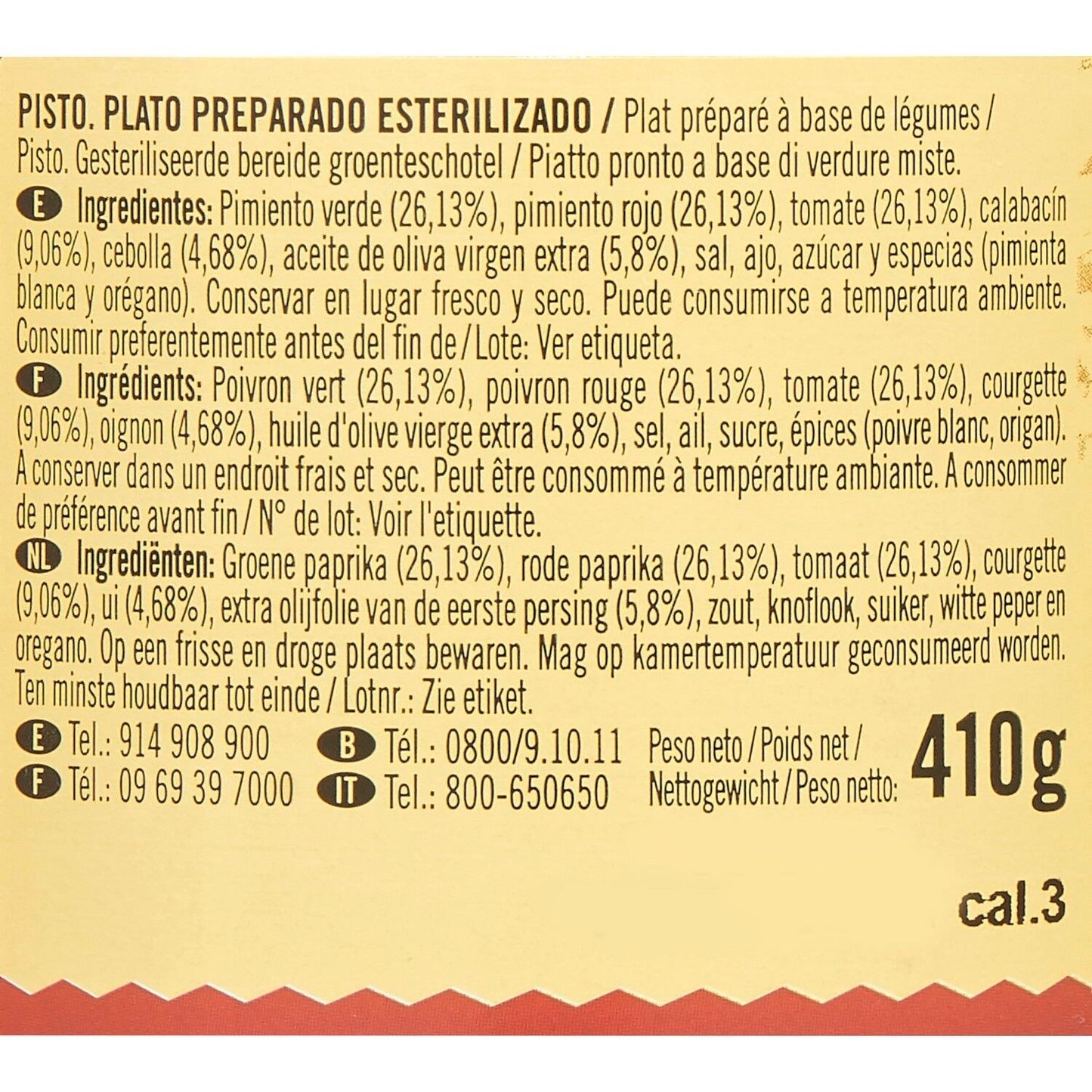 Ready Meal Pisto Manchego DE NUESTRA TIERRA