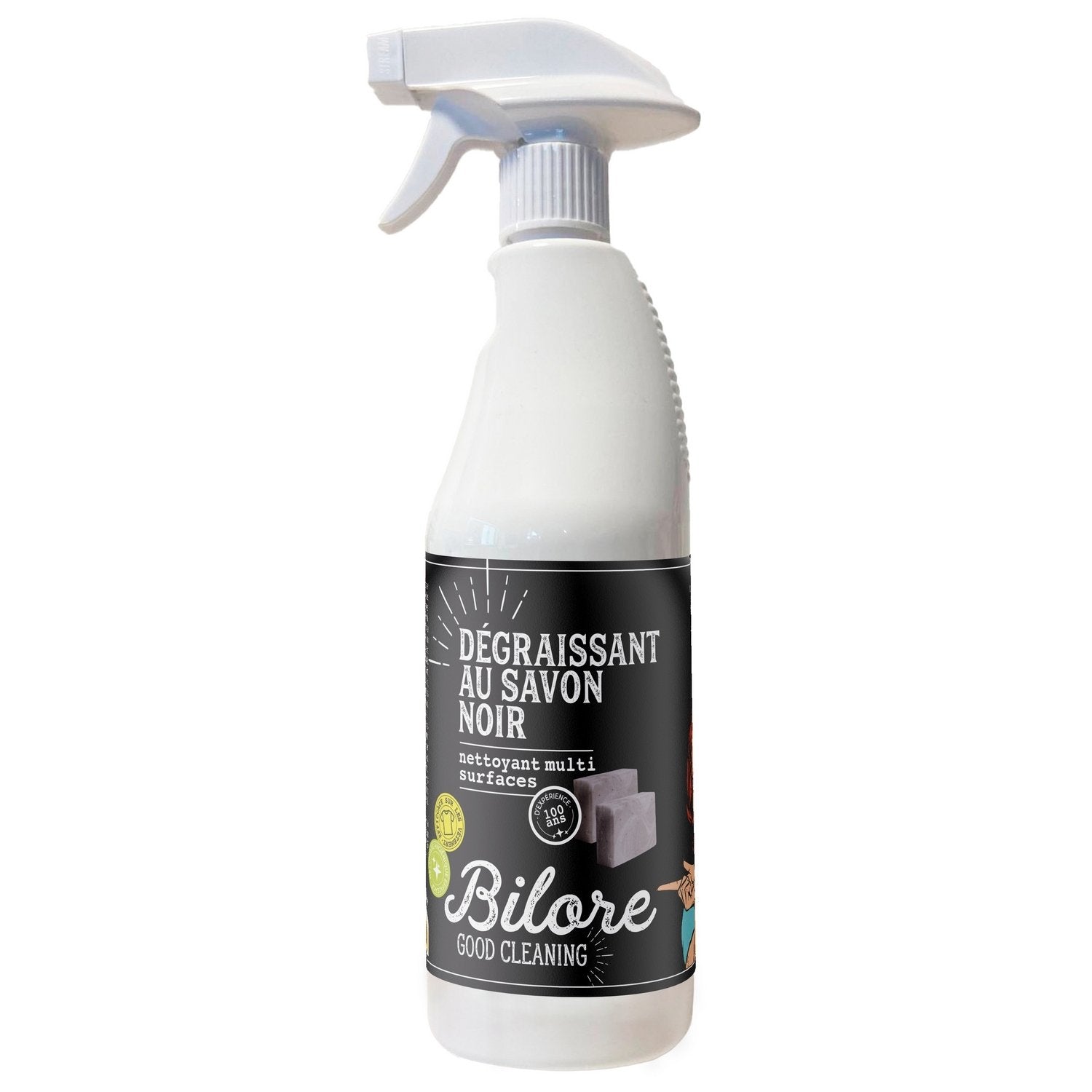 Nettoyant Ménager Dégraissant Savon Noir BILORE le flacon de 750mL