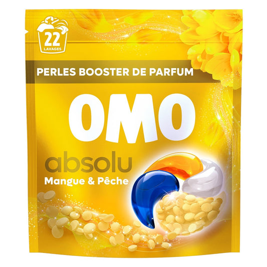OMO Mango &amp; Peach Scented Pearls Laundry Detergent Capsules