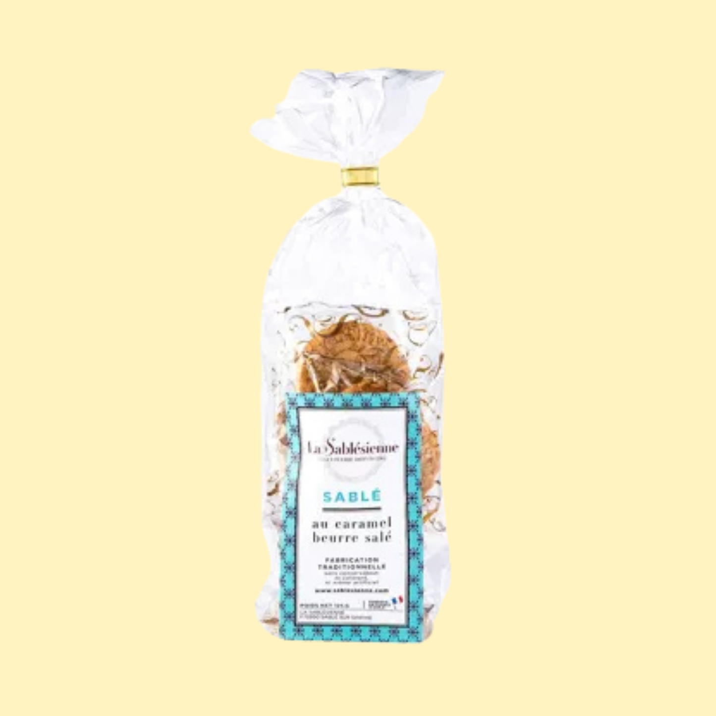 Biscotti di pasta frolla con gocce di caramello al burro salato LA SABLESIENNE