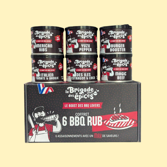 Coffret 6 assaisonnements pour barbecue LA BRIGADE DES EPICES