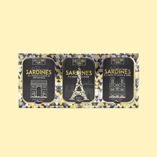 Coffret assortiment 3 boîtes de sardines La Parisienne FERRIGNO
