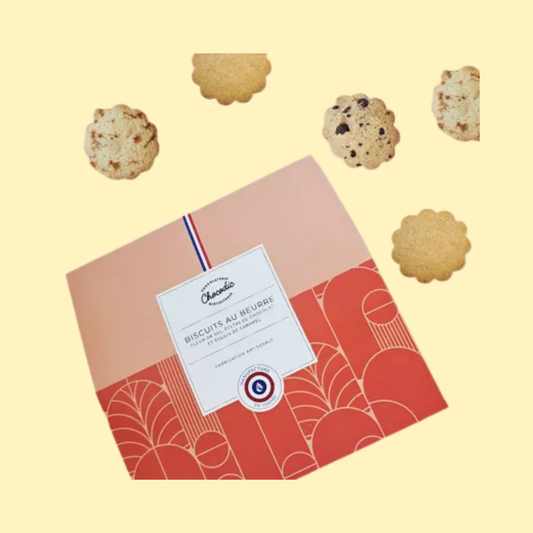Coffret assortiment biscuits fleur de sel, chocolat et caramel CHOCODIC