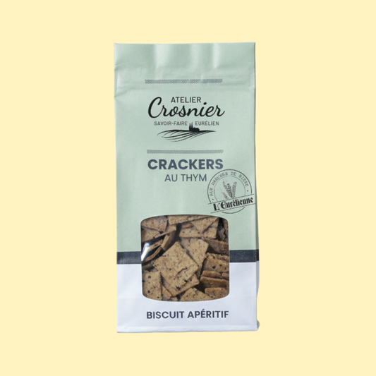 Crackers aux drêches de bière thym ATELIER CROSNIER