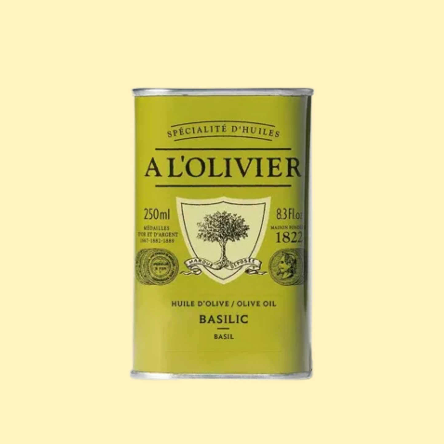Huile d'olive aromatique au basilic A L'OLIVIER