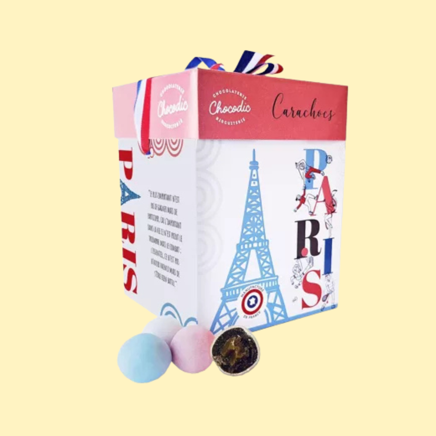 Maxi cube cadeau carachocs caramel tendre CHOCODIC