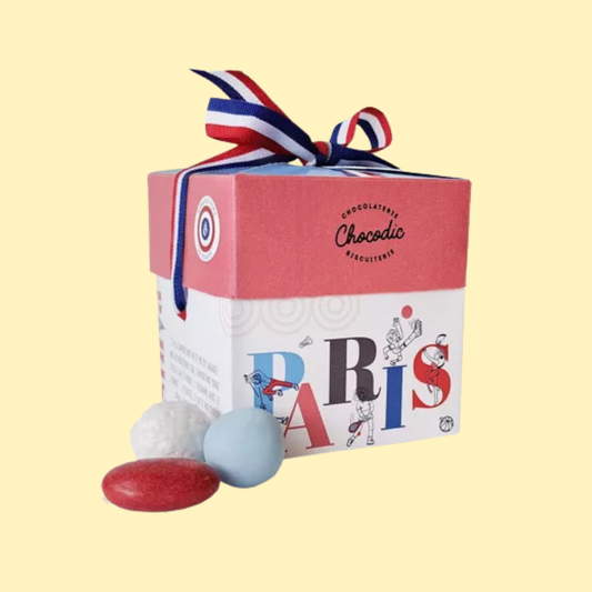 Petit cube gourmand chocolat bleu blanc rouge CHOCODIC