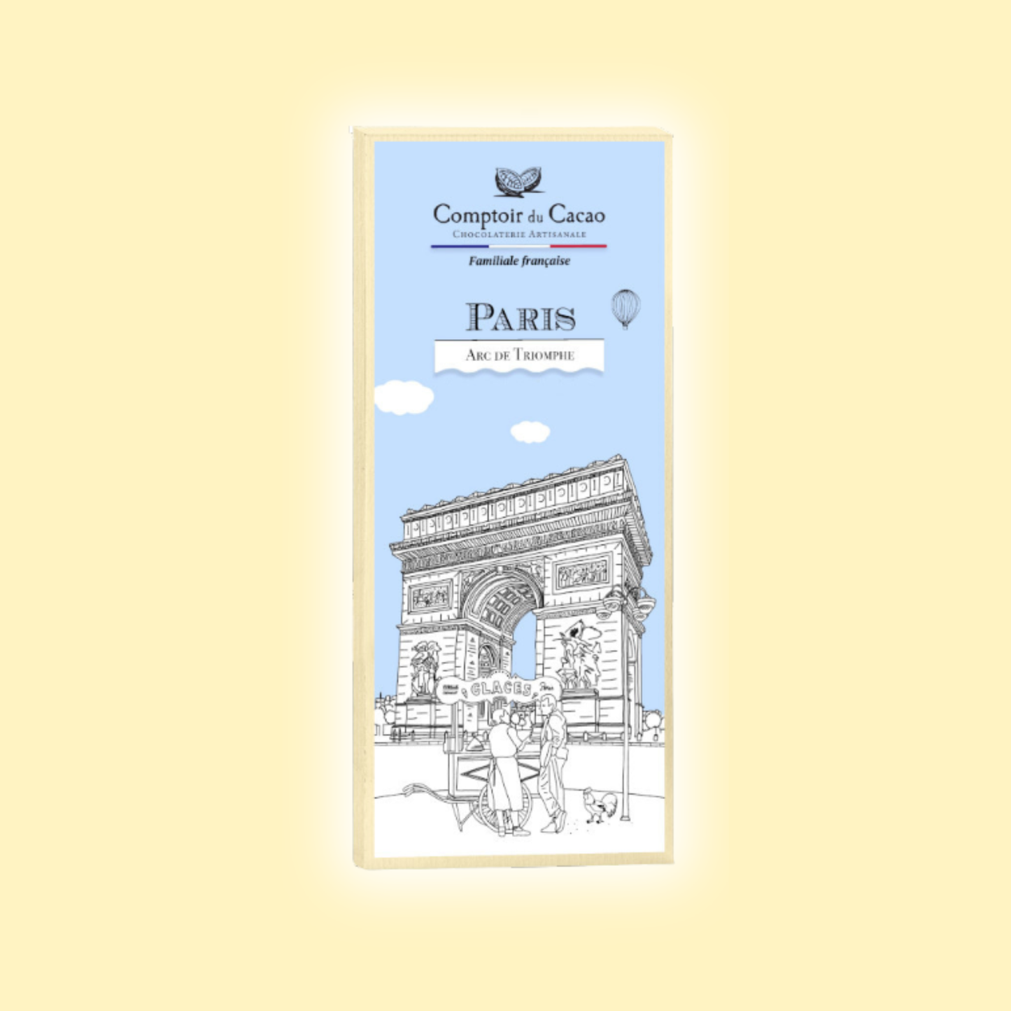 Tablette chocolat noir Arc de Triomphe Paris COMPTOIR DU CACAO