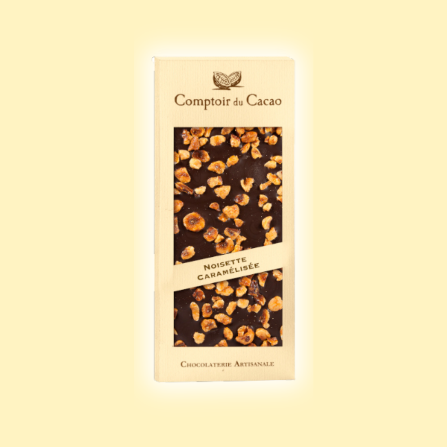 Tablette chocolat noir noisettes caramélisées COMPTOIR DU CACAO