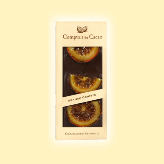 Tablette chocolat noir orange confite COMPTOIR DU CACAO
