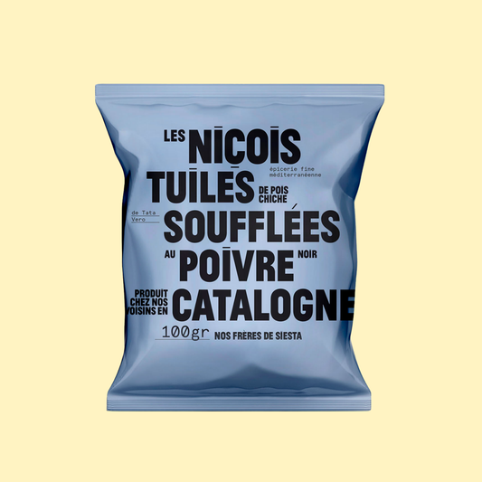 Tuiles soufflées de pois chiches au poivre noir de Tonton Marco LES NIÇOIS