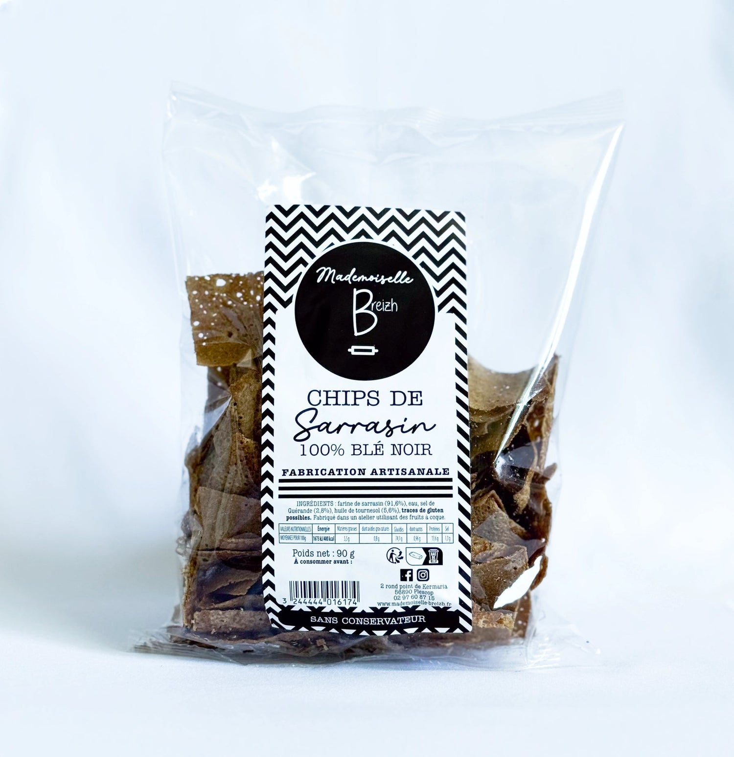Chips de Sarrasin MADEMOISELLE BREIZH le sachet de 90g