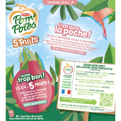 POM'POTES 5 Pink Fruit Compote