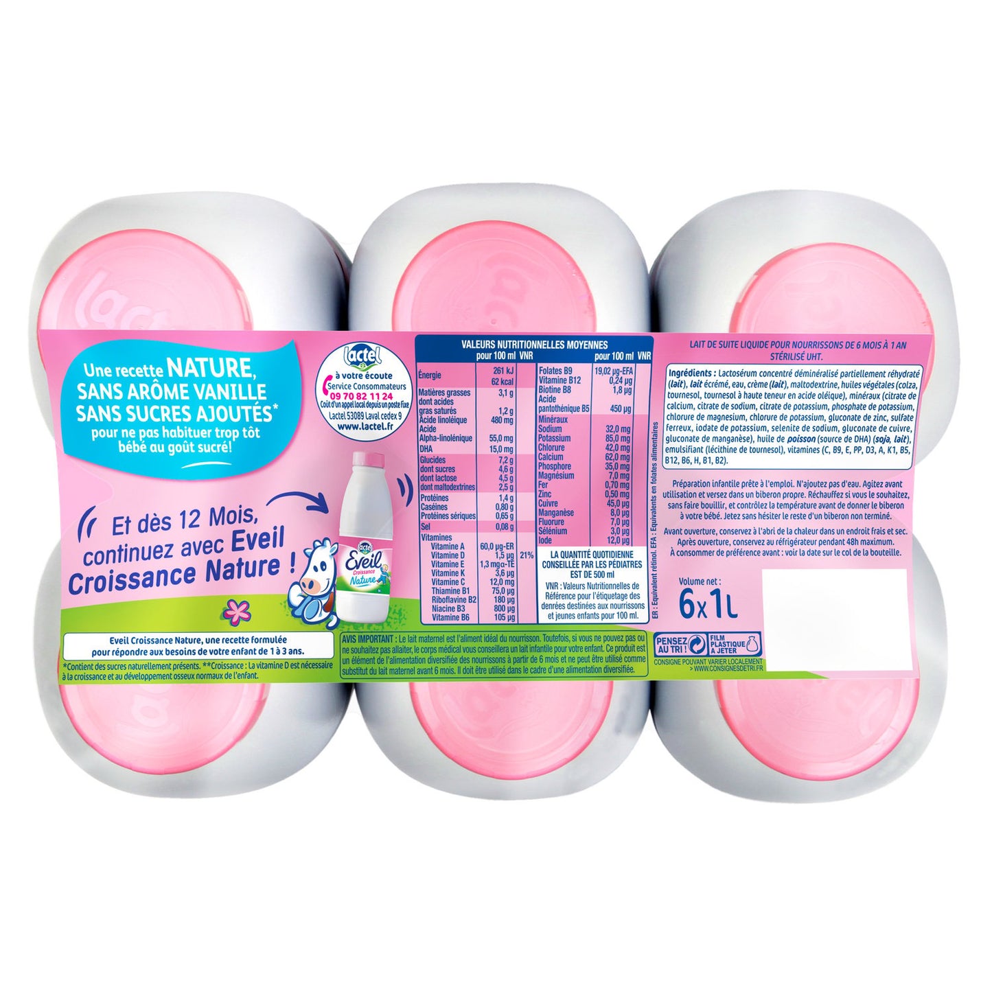 LACTEL EVEIL Liquid Baby Milk 2nd Age