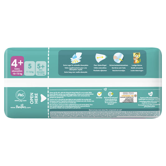 PAMPERS Baby-Dry Baby Diapers Size 4+ 10kg-15kg
