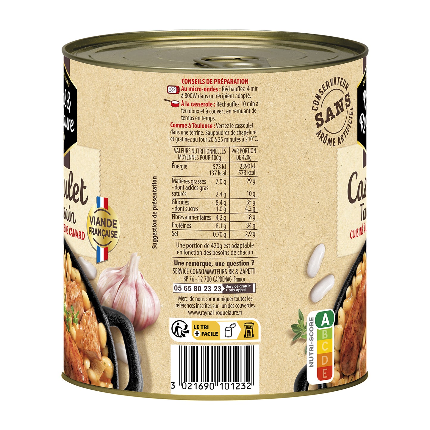 Plat Familial Cassoulet Toulousain RAYNAL ET ROQUELAURE