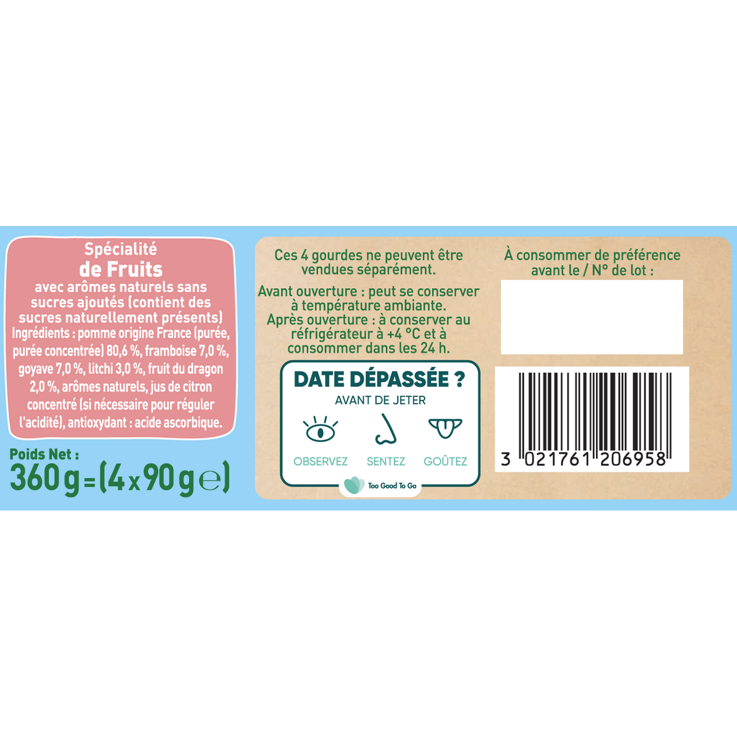 POM'POTES 5 Pink Fruit Compote