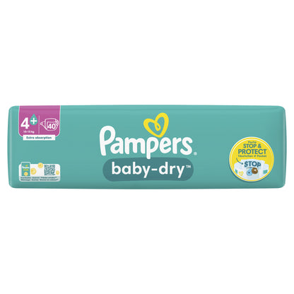 Couches Bébé Baby-Dry Taille 4+ 10kg-15kg PAMPERS