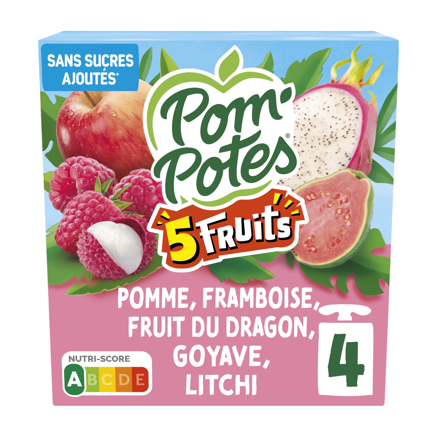 POM'POTES 5 Pink Fruit Compote