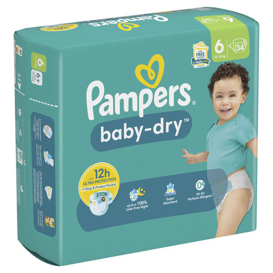 Baby-Dry Giga Baby Diapers Size 6 13kg-18kg PAMPERS