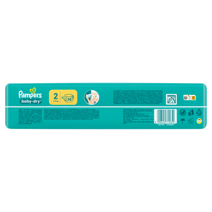 Couches Bébé Baby-Dry Taille 2 4kg-8kg PAMPERS