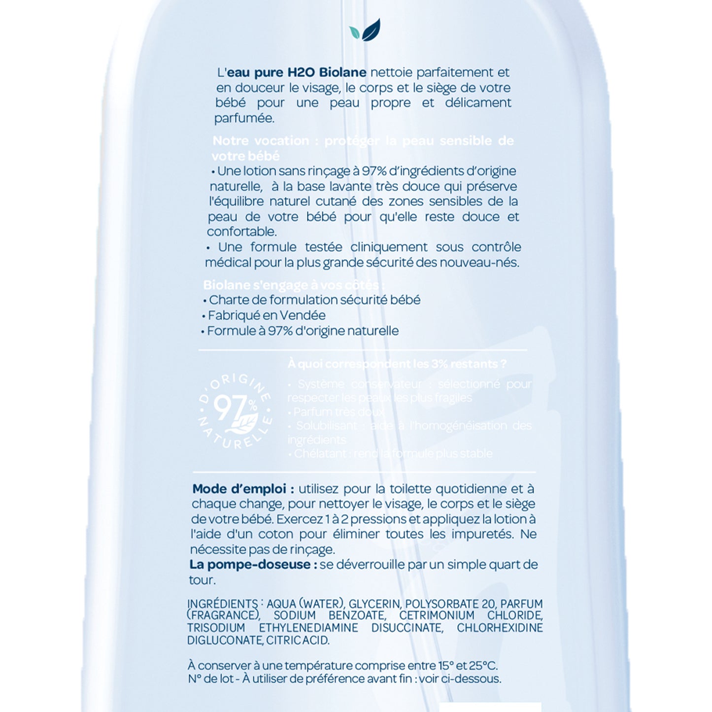 H2O BIOLANE Pure Baby Water