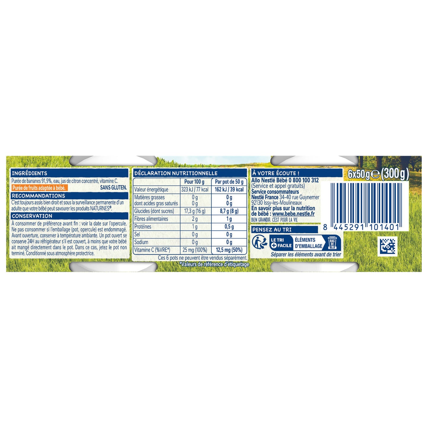 Baby Compotes from 4 Months, Bananas No Added Sugar NESTLE